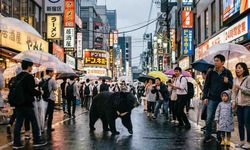 Japonya'da Kentte Gezen Ayılar Okulları Tatil Etti