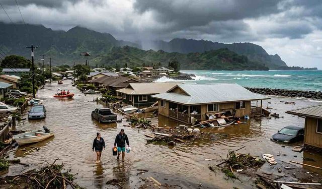 Hawaii'deki Sel Felaketi Nedeniyle 5 Bin Kişi Tahliye Edildi