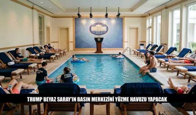 Trump Beyaz Saray'ın Basın Merkezini Yüzme Havuzu Yapacak