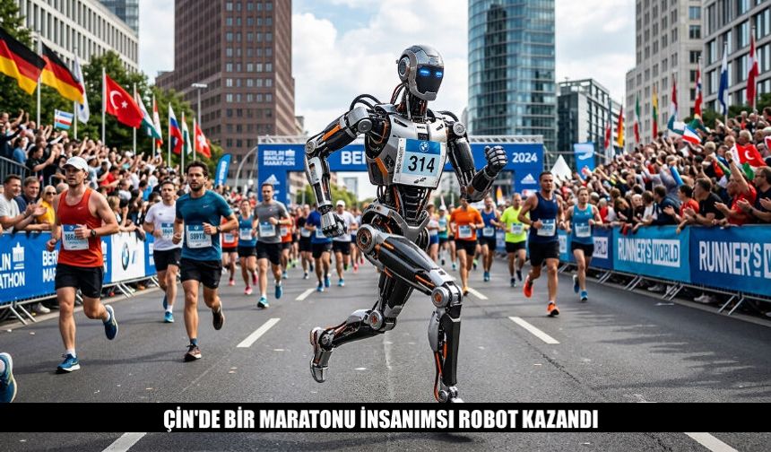 Çin'de Bir Maratonu İnsanımsı Robot Kazandı