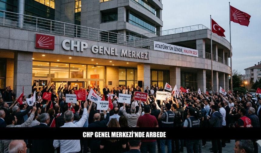 CHP Genel Merkezi'nde Arbede Partililer Arasında Gerilim