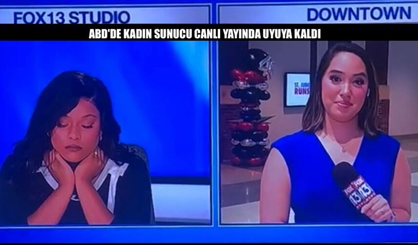 ABD'de Kadın Sunucu Canlı Yayında Uyudu