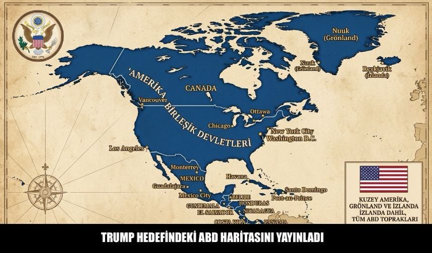 Trump Hedefindeki ABD Haritasını Yayınladı