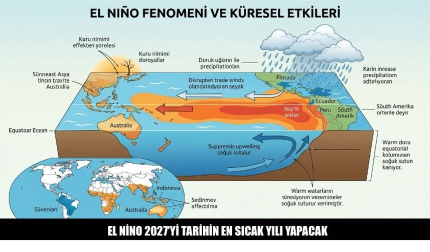 El Nino 2027'yi Tarihin En Sıcak Yılı Yapacak