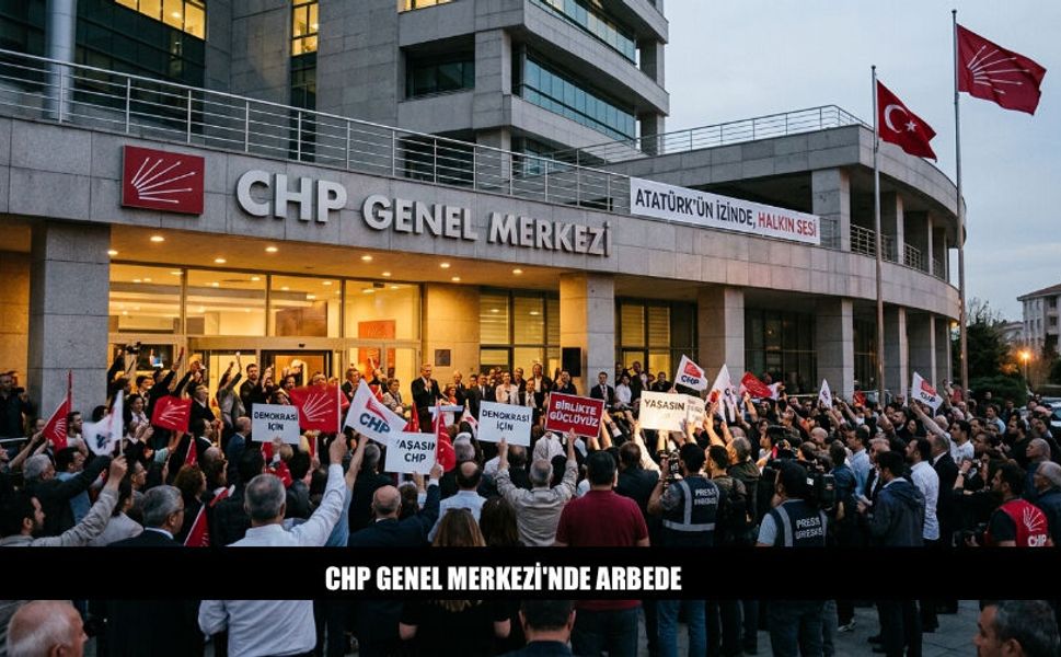 CHP Genel Merkezi'nde Arbede Partililer Arasında Gerilim