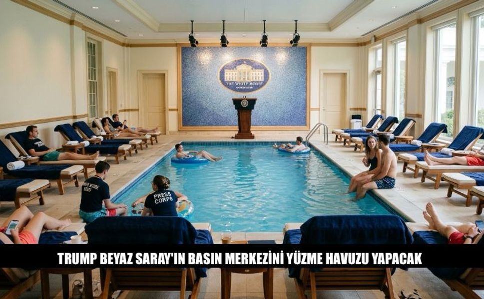 Trump Beyaz Saray'ın Basın Merkezini Yüzme Havuzu Yapacak
