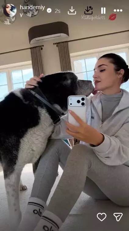 hande ercel in kopegiyle karesi begeni topladi yakisiklim