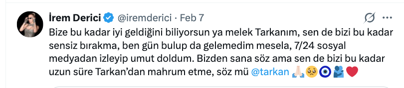 irem derici nin tarkan paylasimi sosyal medyada gundem oldu ovguler yagdirdi