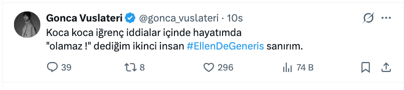 gonca vuslateri den ellen degeneres yorumu hayatimda olamaz