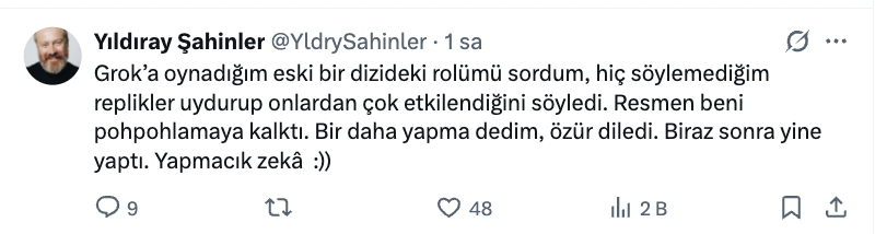 yildiray sahinler den dikkat ceken grok paylasimi