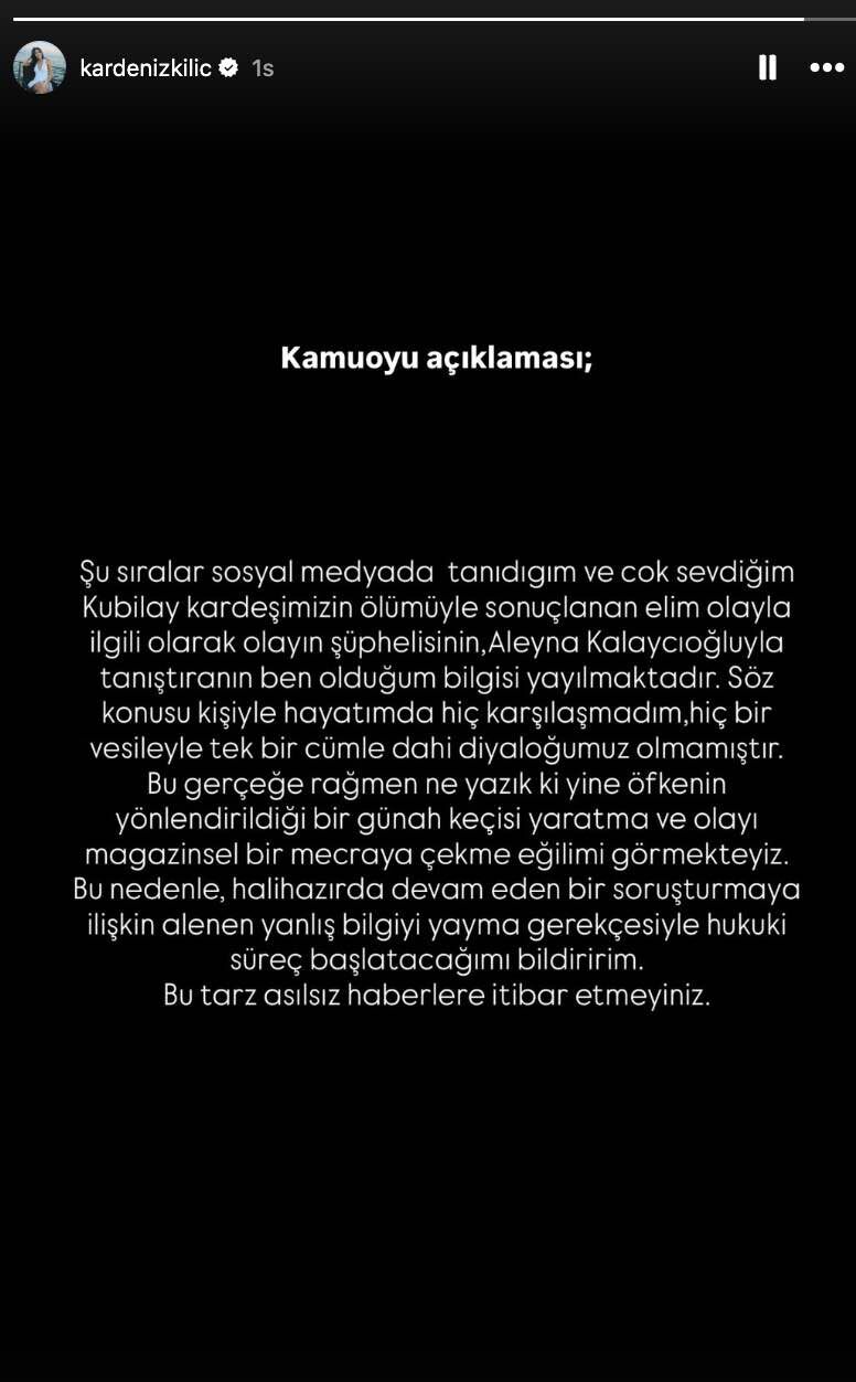 kardeniz kilic tan aleyna kalaycioglu aciklamasi yeni sevgilisiyle ben tanistirmadim