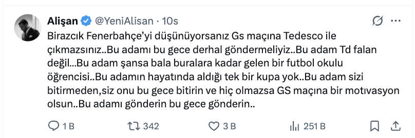 alisan dan domenico tedesco tepkisi bu gece gonderin