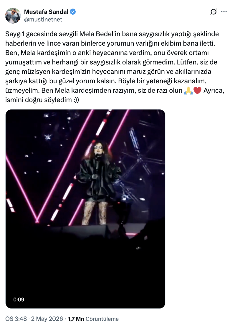 mustafa sandal dan mela bedel aciklamasi boyle bir yetenegi kazanalim