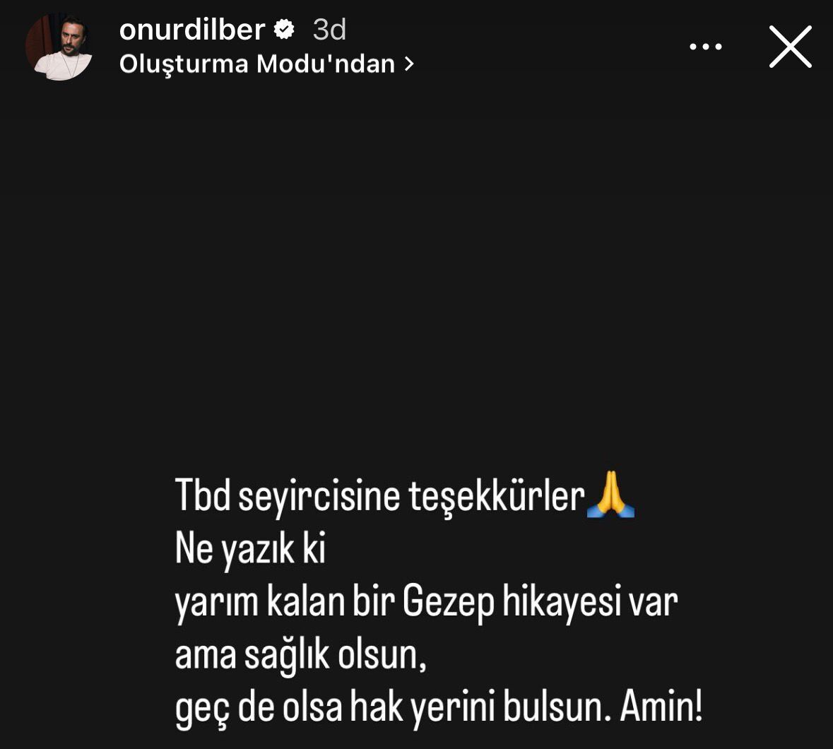 tasacak bu deniz de onur dilber soku paylasimla sitem etti